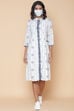 White Cotton Printed Dress image number 4