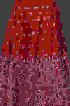 Berry Red Zari Embroidered Lehenga Set image number 2