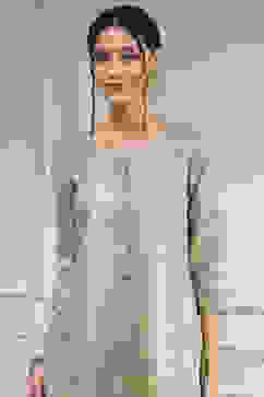 Teal Cotton Printed Unstitched Suit Set image number 2