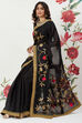 Rohit Bal Maroon Chanderi Silk Solid Saree With Blouse image number 0