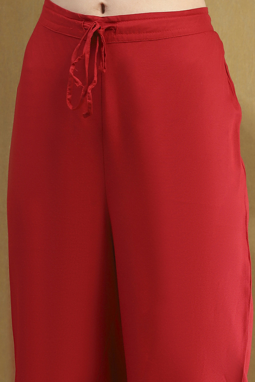 Yellow Embroidered Festive Straight Suit Set image number 2