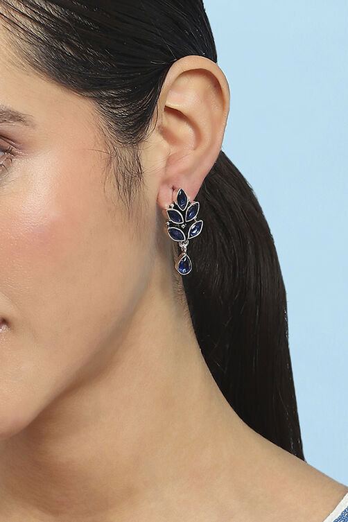 Navy Brass Drop & Danglers image number 1