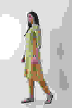 Beige Cotton Slim Pants image number 0