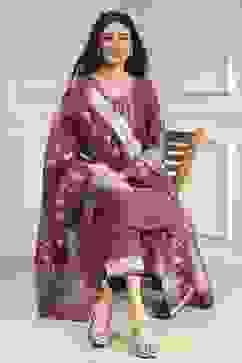 Old Rose Solid Straight Suit Set image number 0