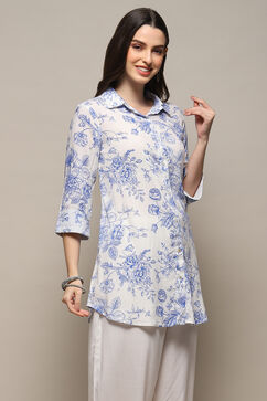 White Rayon Straight Kurti image number 4