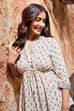 Charcoal Rayon Asymmetric Printed Kurta Set image number 8