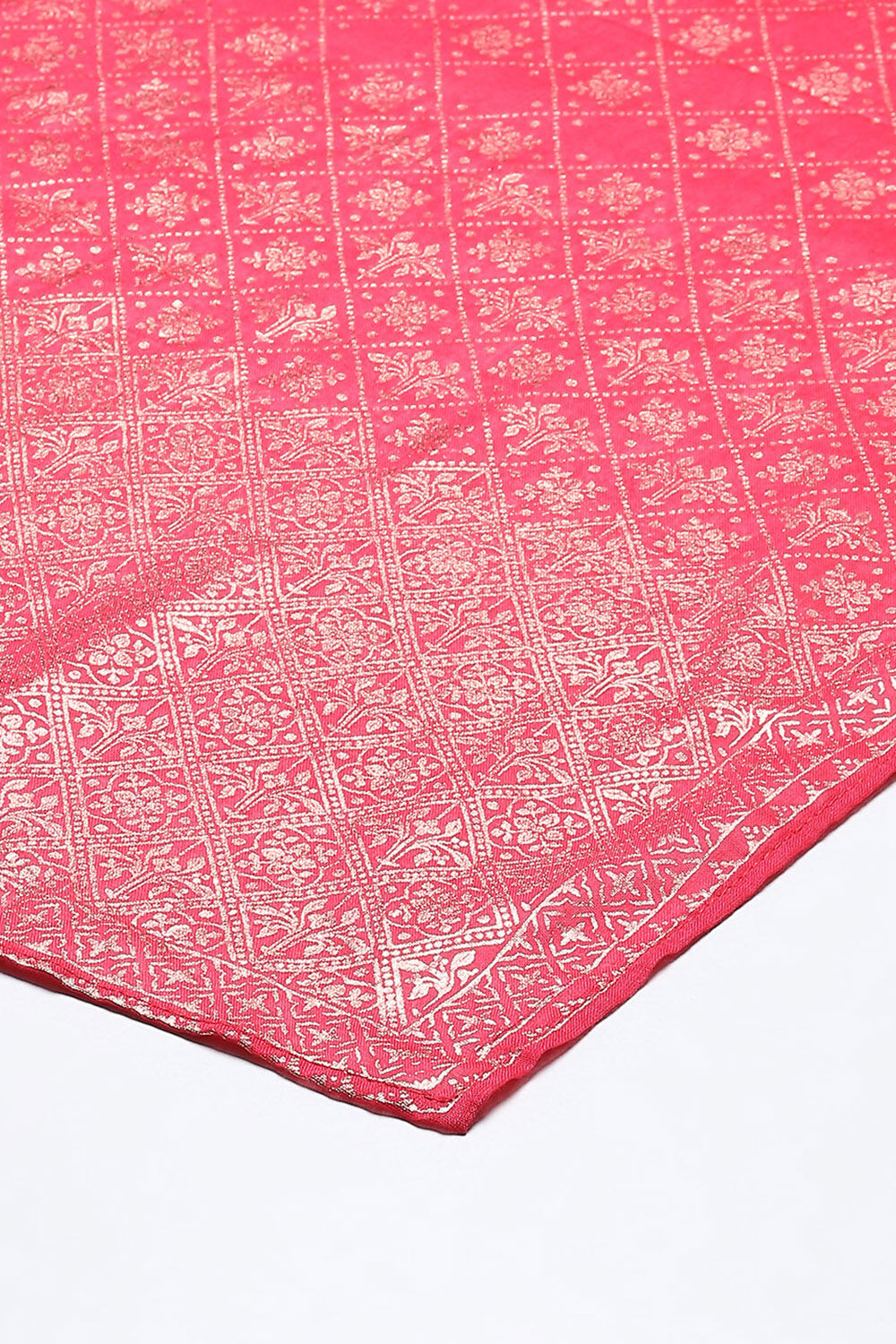 Green Cotton Anarkali Kurta Churidar Suit Set image number 3