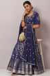 Blue Straight Art Silk Lehenga Set image number 0
