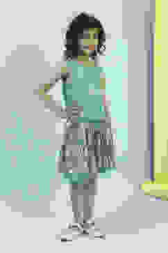 Green Cotton Top and Skirt image number 6