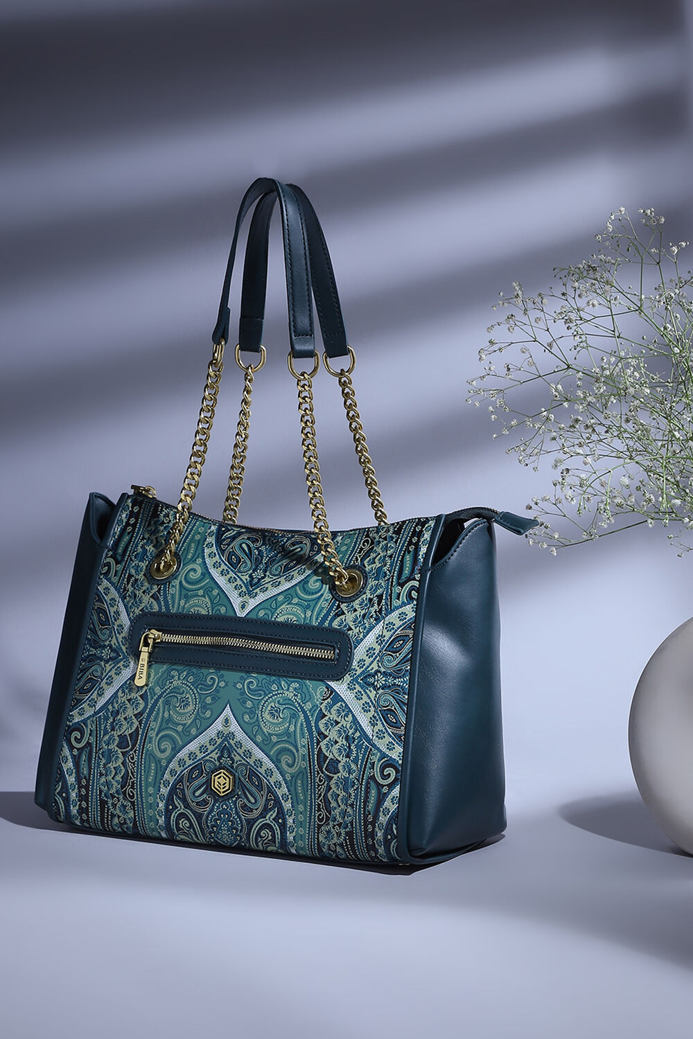 Green Pu Crossbody Handbag