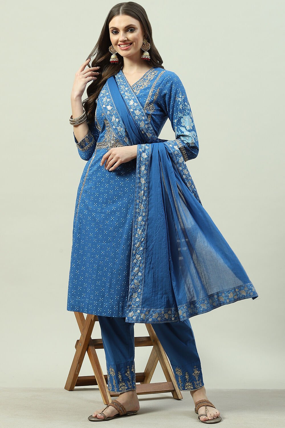 Biba blue best sale suit set