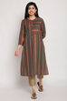 Green Cotton Straight Yarndyed Kurta image number 2