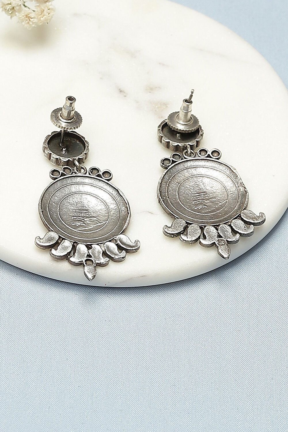 Silver Oxidised Earrings image number 2