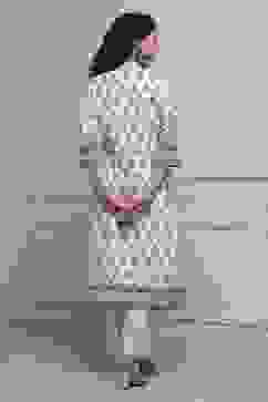 Blue Cotton Straight Suit Set image number 4