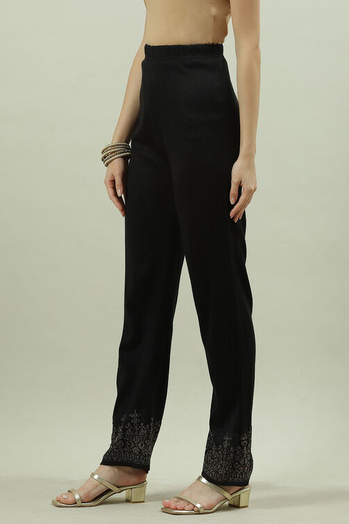 Deep Red Acrylic Pants image number 2