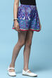 Blue Mosaic Printed Cotton Shorts image number 3