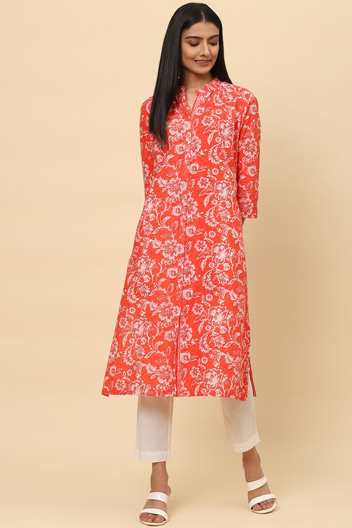 Turquoise Straight Kurta image number 0