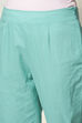 Sea Green Viscose Kalidar Kurta Pants Suit Set image number 2