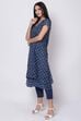 Blue Straight Kurta Slim Pant Suit Set image number 5