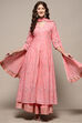 Off White Cotton Anarkali Lehenga Set image number 0