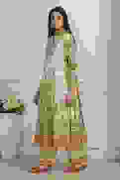 Neutral Cotton Kalidar Suit Set image number 3