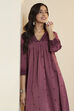 Old Rose Cotton A Line Kurta image number 1