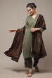 Jade Green Art Silk Straight Kurta Palazzo Suit Set