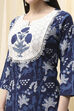 Blue Cotton Unstitched Suit Set image number 2