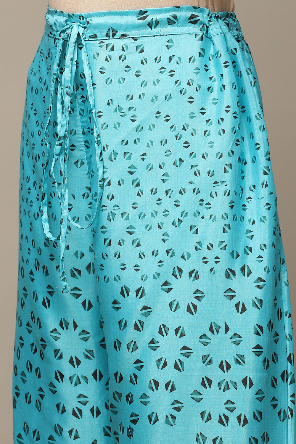 Blue LIVA Relaxed Palazzo image number 1