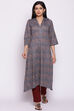 Maroon Woolen Printed Kurta image number 0