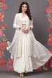 Off White Cotton Silk Straight Yarndyed Suit Set image number 6