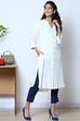 Off White Rayon Solid Kurti image number 2