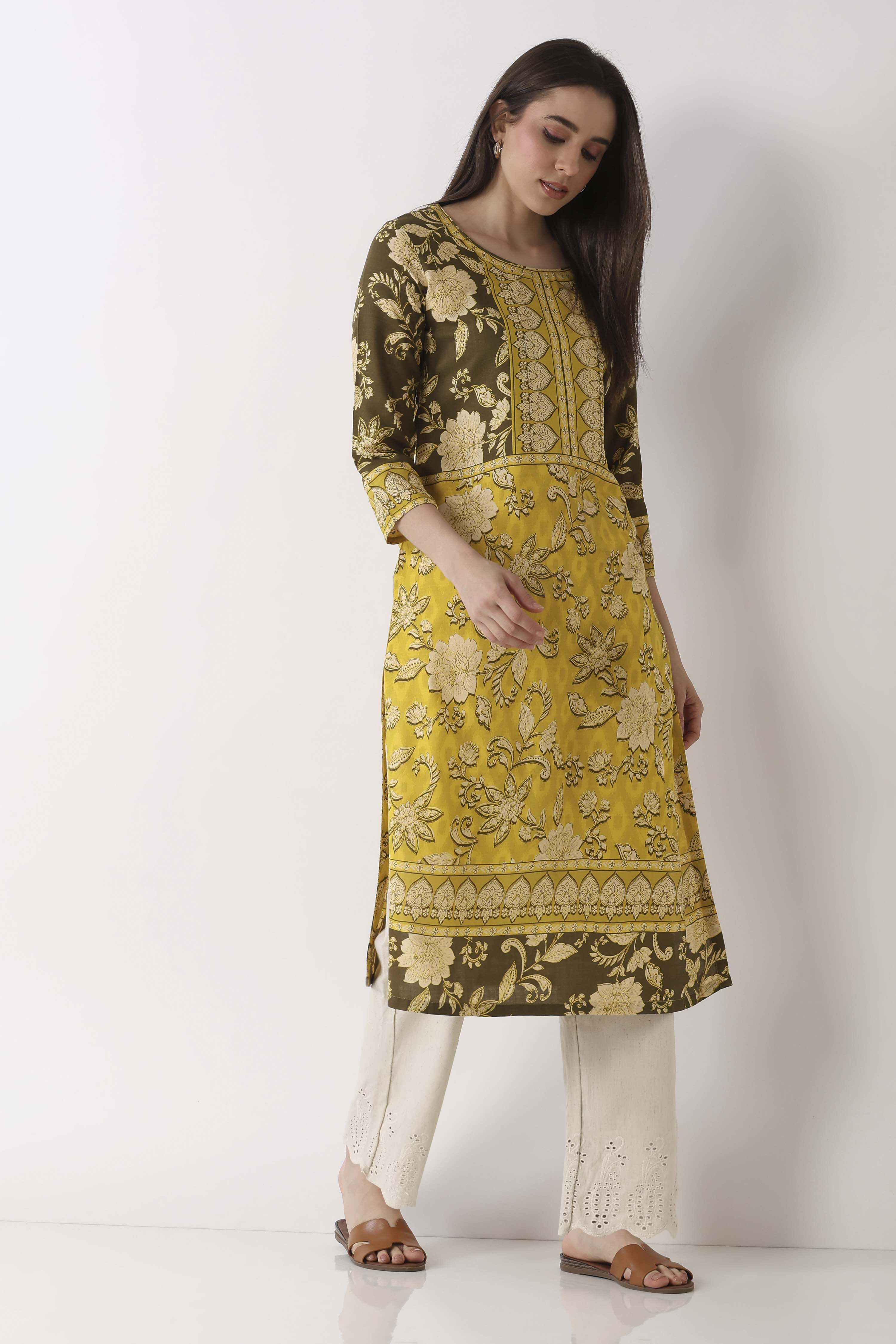 Natural Cotton Blend Straight Pants image number 0