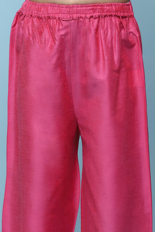 Pink Polyester Gathered Printed 2 Piece Set image number 2