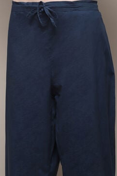 Blue Poly Viscose Anarkali Kurta Palazzo Suit Set image number 2