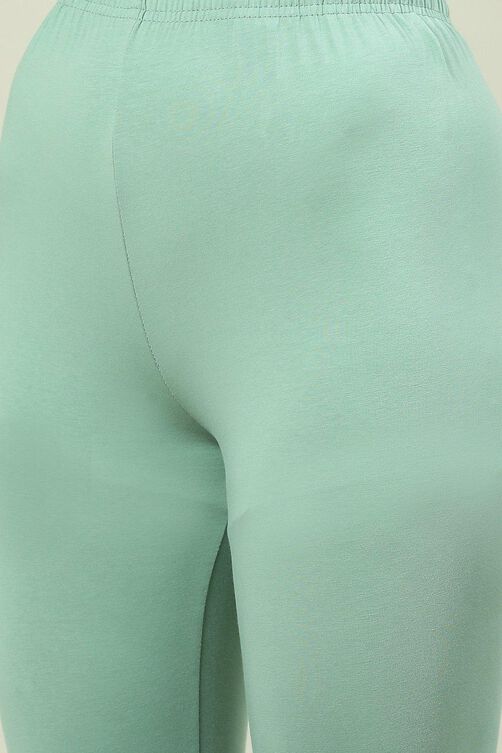 Camel Cotton Blend Solid Churidar image number 1