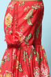 Red Polyester Short Kurta Printed Suit Set image number 3