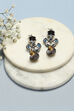Oxidised Blue Brass Earrings image number 2