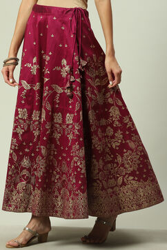 Plum Art Silk Skirt image number 3