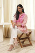 Pink Straight Short Kurta image number 0