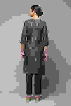 Grey Rayon Flared 2 Piece Set image number 4