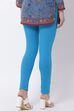 Teal Cotton Blend Solid Anklets image number 5
