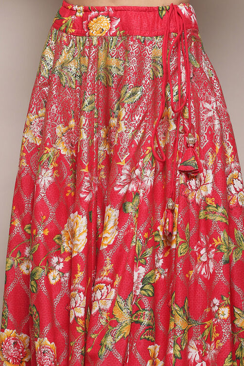 Fuchsia Rayon Printed 2 Piece Set image number 2