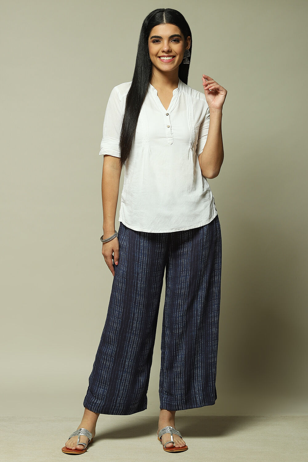 Straight pants with top sales