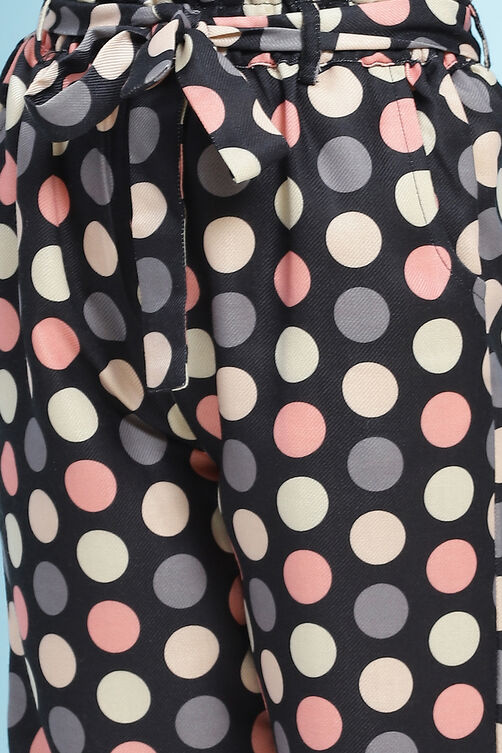 Black Straight Art Silk Girls Bottom Wear image number 1