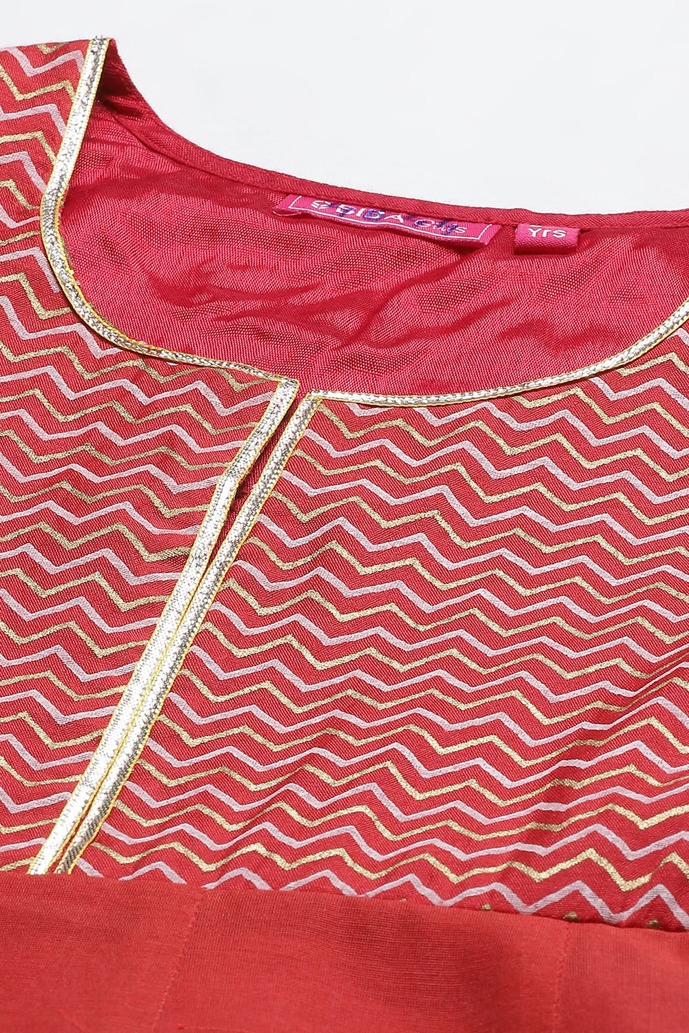 Pink Art Silk Short Kurti image number 1