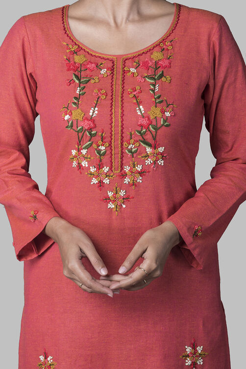 Coral Cotton Easy Stitch Suit Set image number 1