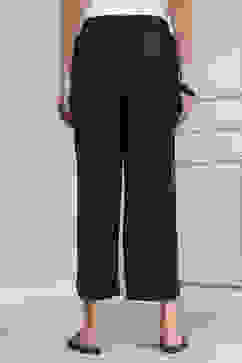 Charcoal Viscose Rayon Straight Solid Palazzo Pants image number 4