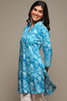 Blue LIVA Printed Kurti image number 2