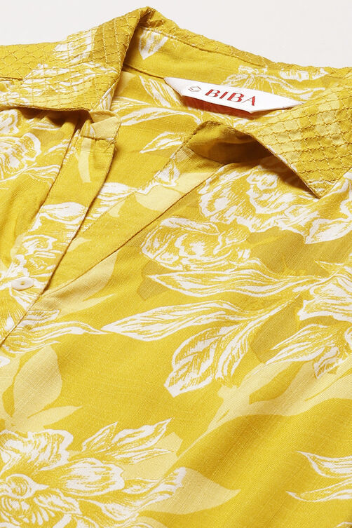 Olive LIVA Printed Shirt image number 2